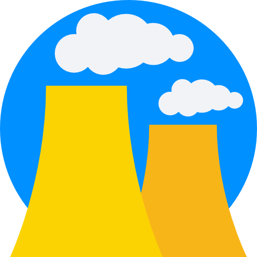 planta nuclear Prosymbols Flat icono