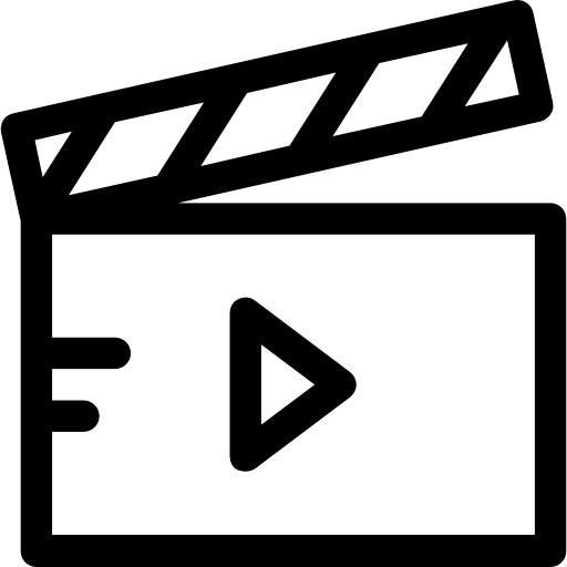 Clapperboard Prosymbols Lineal icon