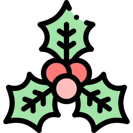 Mistletoe Detailed Rounded Lineal color icon