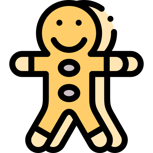 hombre de pan de jengibre Detailed Rounded Lineal color icono