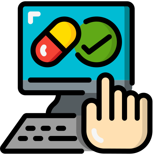 Online pharmacy Basic Miscellany Lineal Color icon