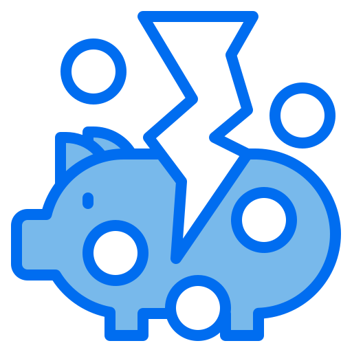 Piggy bank Payungkead Blue icon