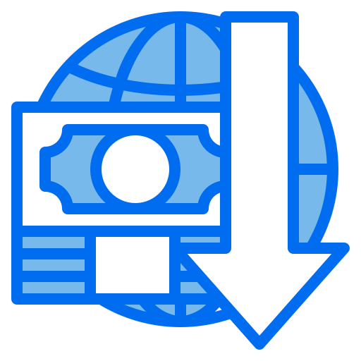 Global economy Payungkead Blue icon
