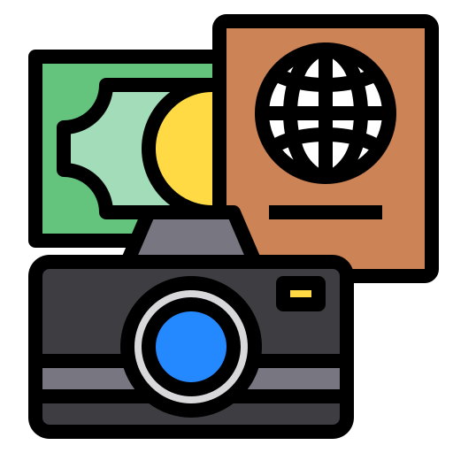 kamera Payungkead Lineal Color ikona