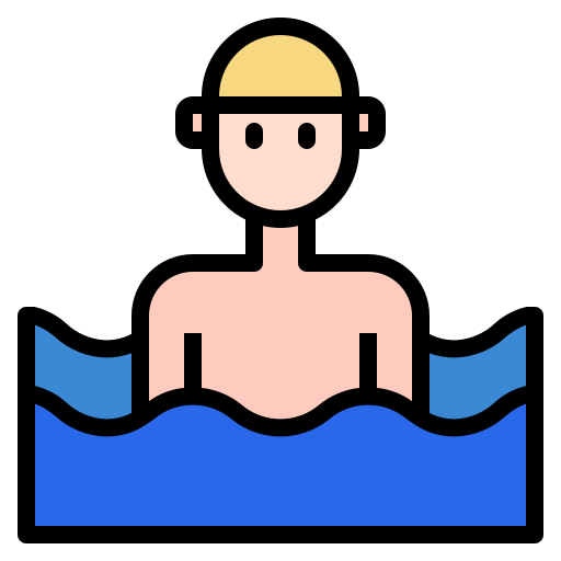 Swimmer Payungkead Lineal Color icon