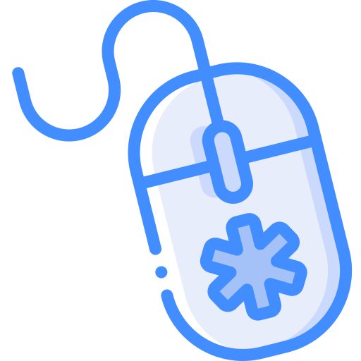 ratón de computadora Basic Miscellany Blue icono