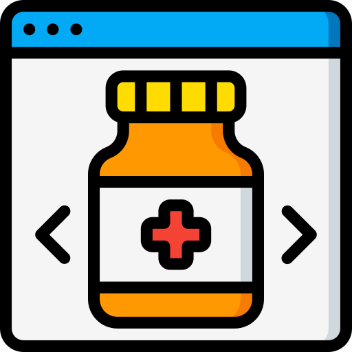 Online pharmacy Basic Miscellany Lineal Color icon