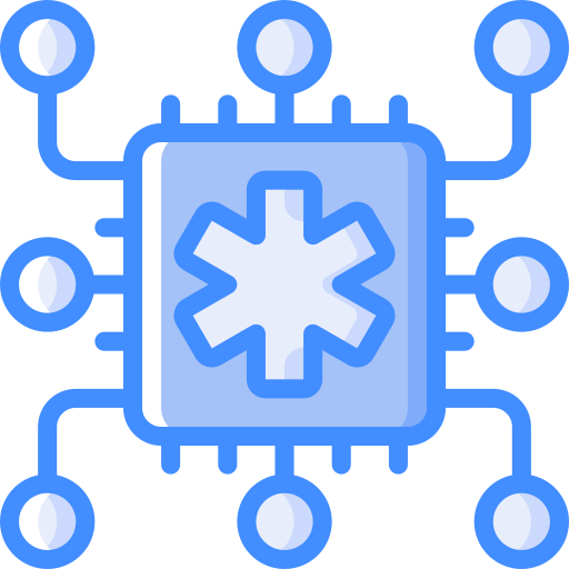 コンピュータチップ Basic Miscellany Blue icon