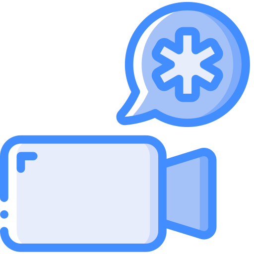 Video call Basic Miscellany Blue icon