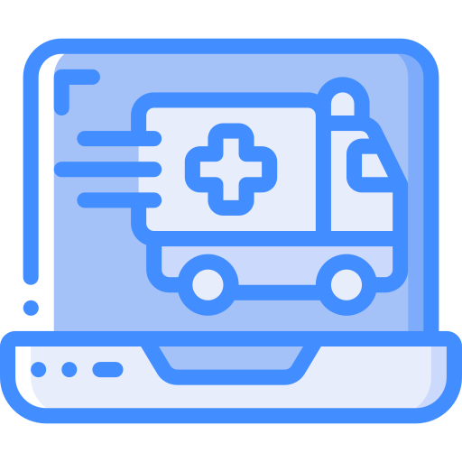 Ambulance Basic Miscellany Blue icon