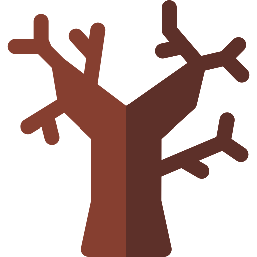 albero secco Basic Rounded Flat icona