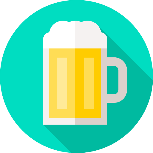 Pint of beer Flat Circular Flat icon