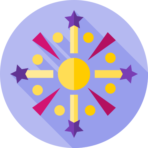 불꽃 Flat Circular Flat icon