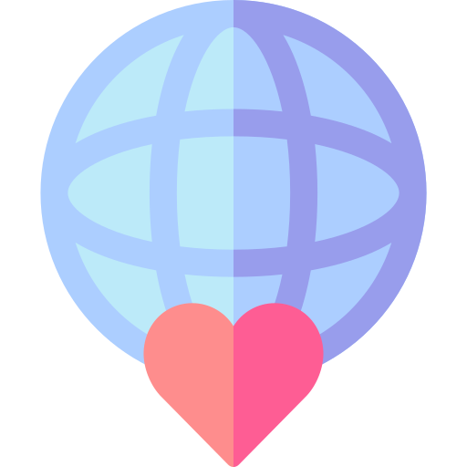 World Basic Rounded Flat icon