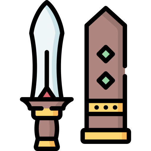 Sword Special Lineal color icon