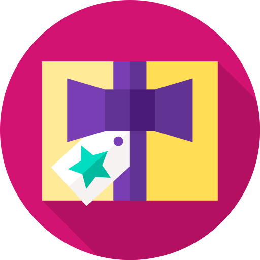 Gift box Flat Circular Flat icon