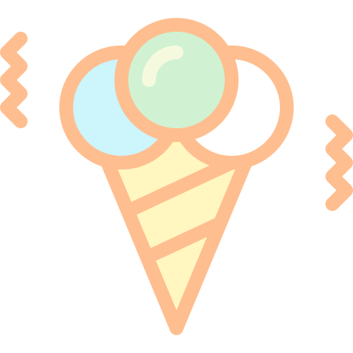 crème glacée Detailed color Lineal color Icône