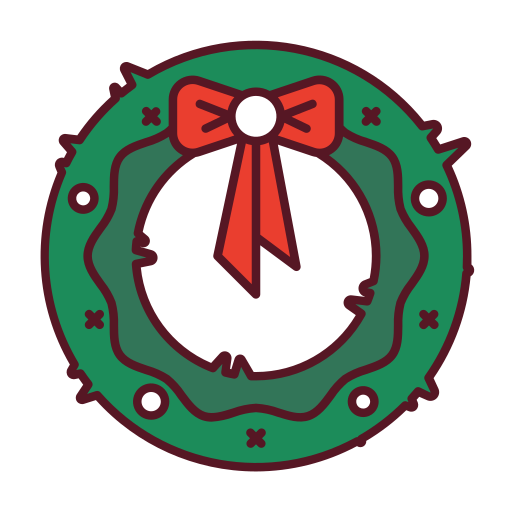 Рождественский венок Generic Outline Color иконка