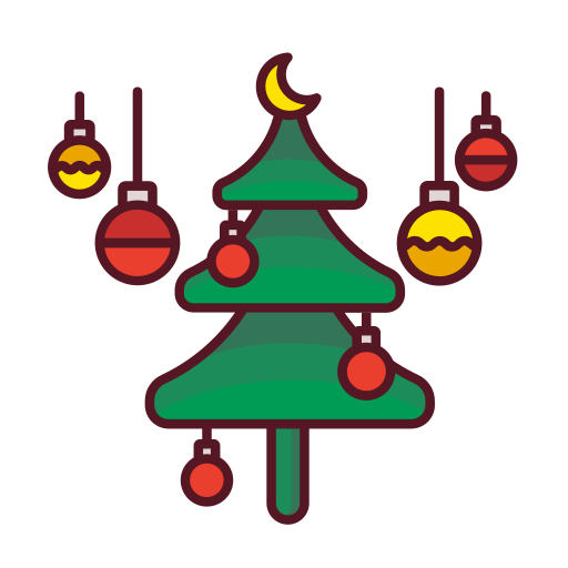クリスマスツリー Generic Outline Color icon