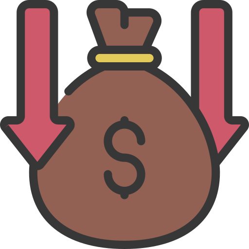 Money loss Juicy Fish Soft-fill icon