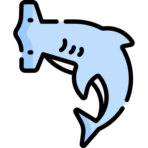 Hammerhead fish Special Lineal color icon