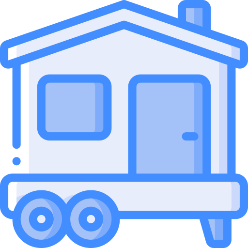 Mobile home Basic Miscellany Blue icon