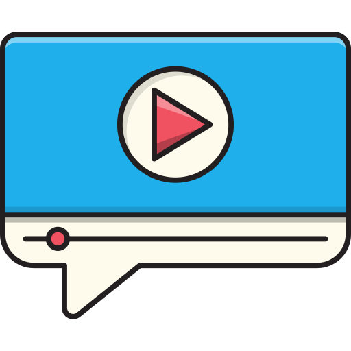 video Vector Stall Lineal Color icon