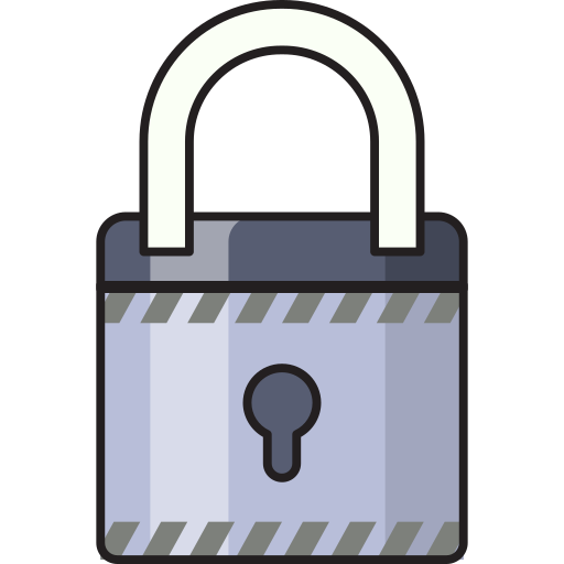 Padlock Vector Stall Lineal Color icon