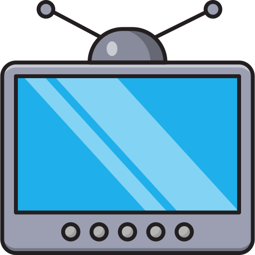 alter fernseher Vector Stall Lineal Color icon