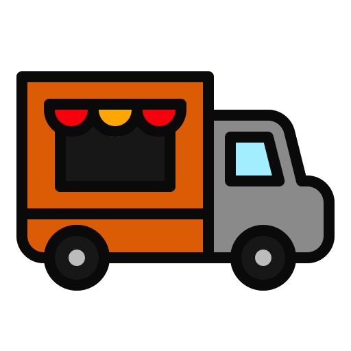Food truck Andinur Lineal color icon