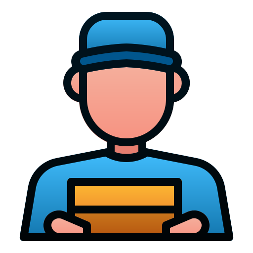 Delivery man Andinur Lineal Color Gradient icon