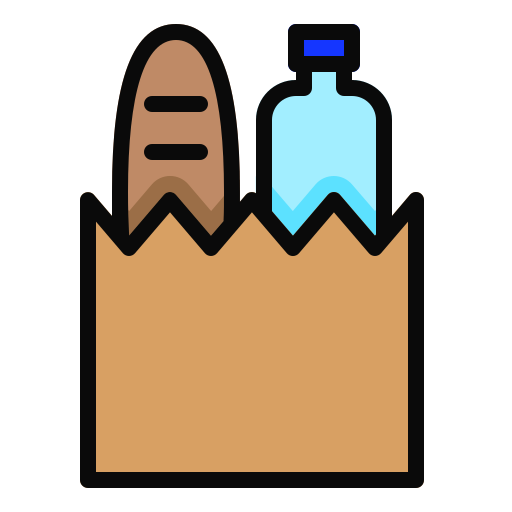 Paper bag Andinur Lineal color icon