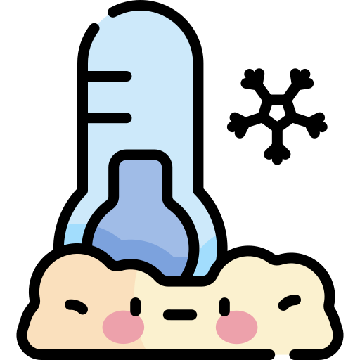 Thermometer Kawaii Lineal color icon