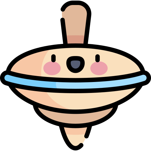 Spinning top Kawaii Lineal color icon