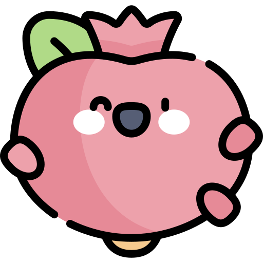 Pomegranate Kawaii Lineal color icon