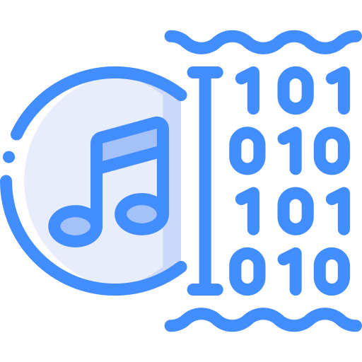 digitaal geluid Basic Miscellany Blue icoon