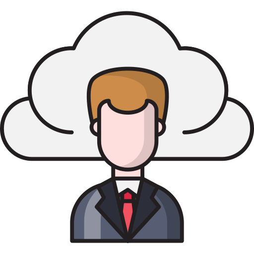 Cloud Vector Stall Lineal Color icon