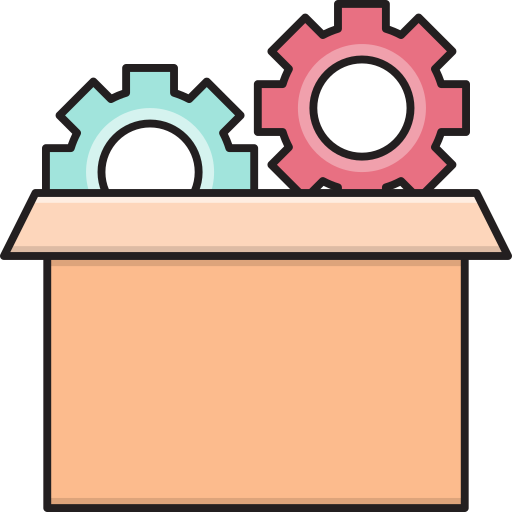 Setting Vector Stall Lineal Color icon