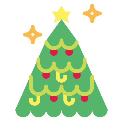 kerstboom Smalllikeart Flat icoon