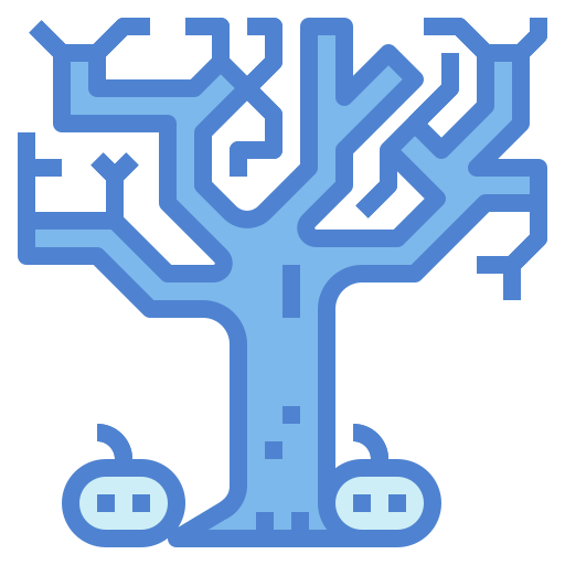 Árvore seca Generic Blue Ícone