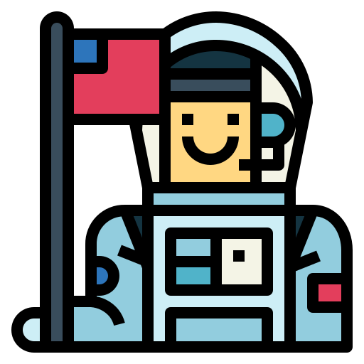 astronauta Smalllikeart Lineal Color icona
