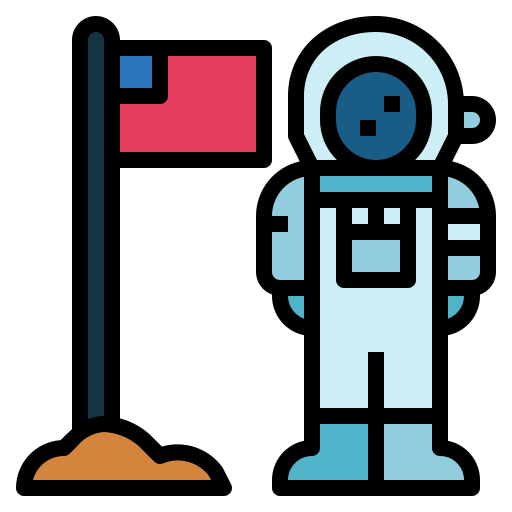 astronauta Smalllikeart Lineal Color Ícone