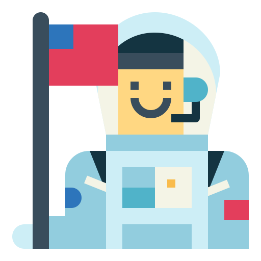 Astronaut Smalllikeart Flat icon