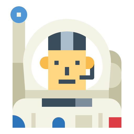 astronauta Smalllikeart Flat icono