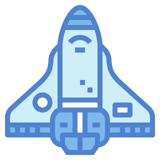 space shuttle Generic Blue icona