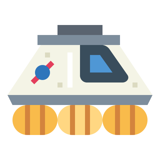 ruimteschip Smalllikeart Flat icoon