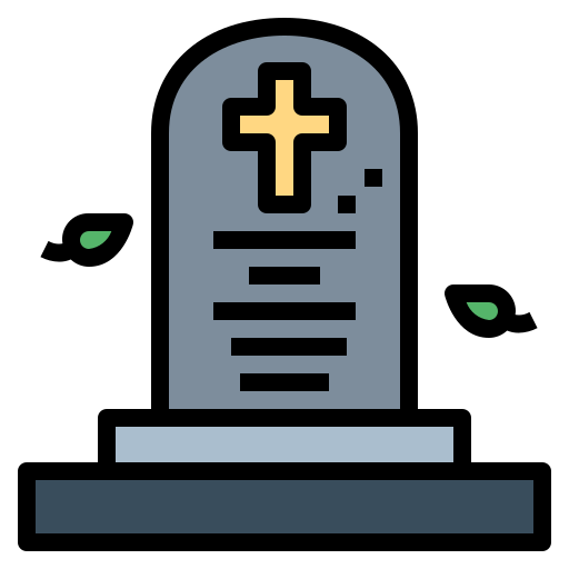 cementerio Smalllikeart Lineal Color icono