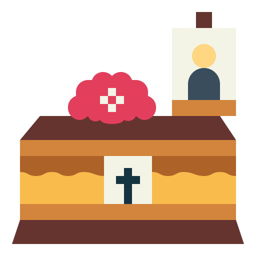 Coffin Smalllikeart Flat icon