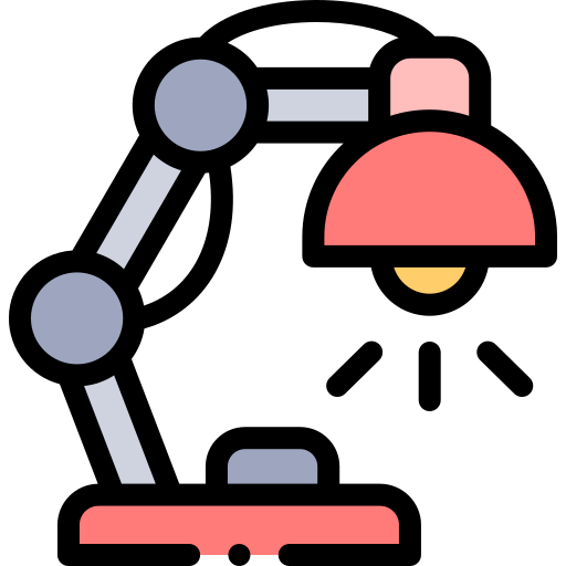 lampka biurkowa Detailed Rounded Lineal color ikona