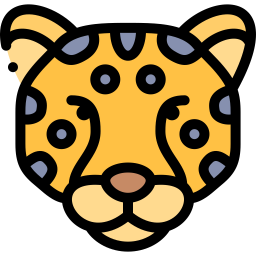 leopard Detailed Rounded Lineal color icon